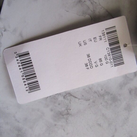 New Chantelle Bra 38G Black Pont Neuf 3 Part Cup Underwire Back Closure - Picture 6 of 7